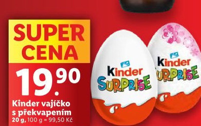 Čokoládové vajíčko s překvapením Kinder Surprise