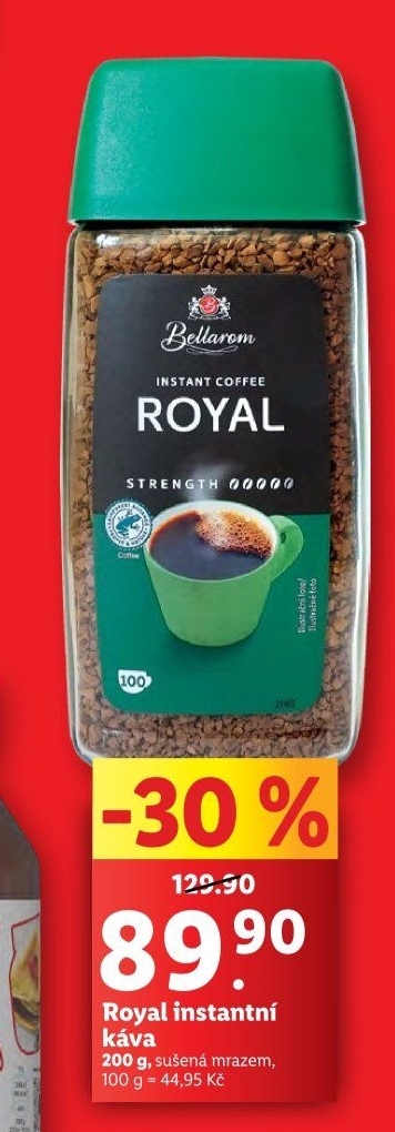 Instantní káva sušená mrazem Royal Bellarom