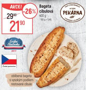 Bageta s cibulkou