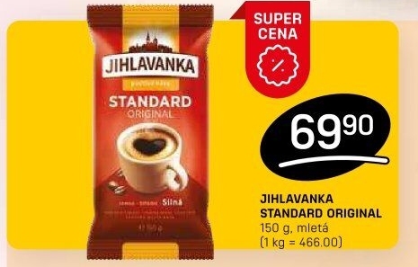 Mletá káva Standard Jihlavanka