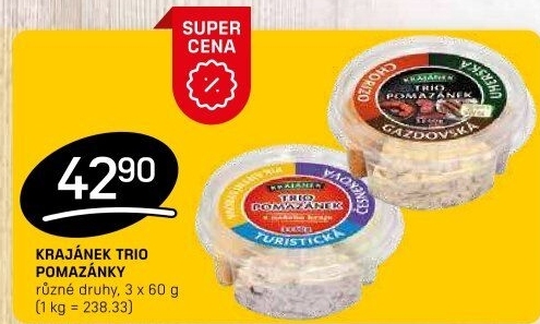 Pomazánky Trio Krajánek