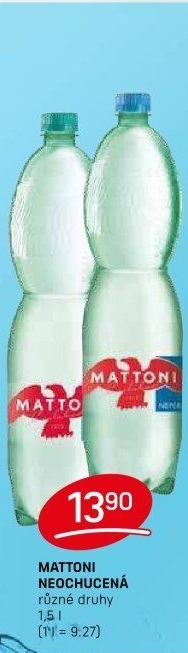 Přírodní voda Mattoni