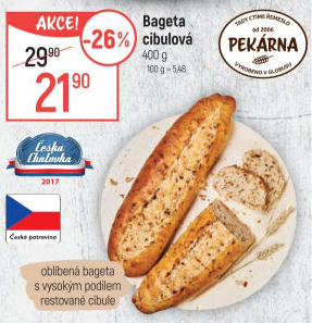 Bageta s cibulkou