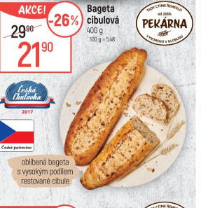 Bageta s cibulkou