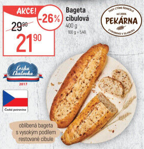 Bageta s cibulkou
