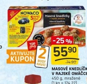 Knedlíčky masové v rajské omáčce mražené Dobroty babičky Kláry