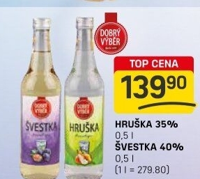Pálenka Hruška Dobrý Výběr
