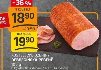 Pečeně debrecínská Kostelecké uzeniny