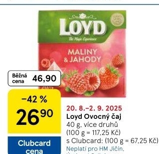 Čaj ovocný Loyd