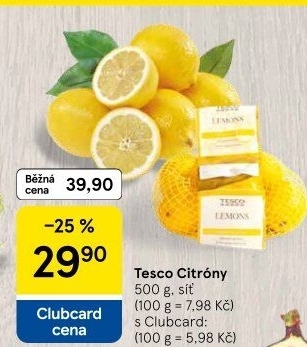 Citrony Tesco