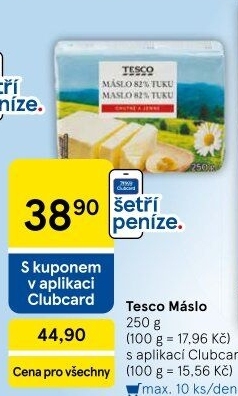 Máslo Tesco