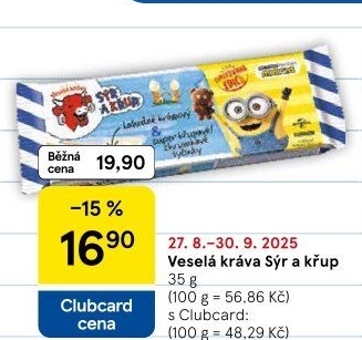 Sýr a křup Veselá kráva
