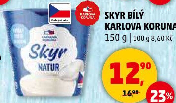 Dezert zakysaný bílý Skyr Karlova Koruna