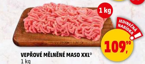 Maso mělněné vepřové