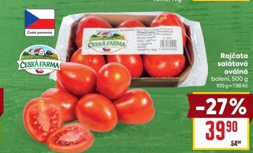 Rajčata oválná Česká farma