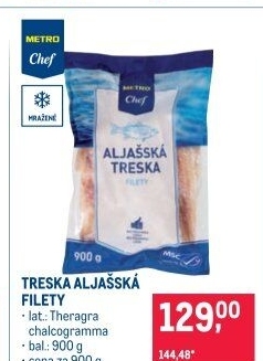 Aljašská treska filety mražená Metro Chef