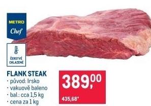 Flank steak Metro Chef