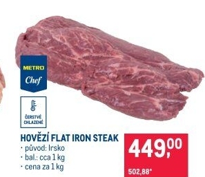 Hovězí flat iron steak Metro Chef