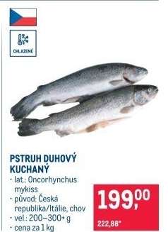 Pstruh duhový kuchaný