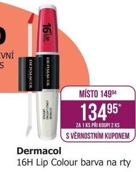 Rtěnka a lesk na rty 2v1 Lip Colour 16H Dermacol