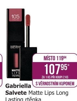 Rtěnka Matte Lips Long Lasting Gabriella Salvete