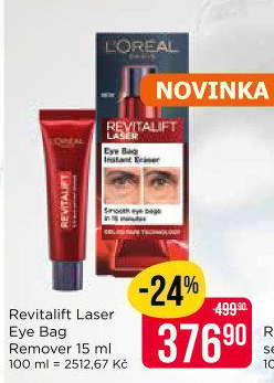 Oční krém Revitalift Laser Eye Bag Remover L'