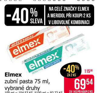 Pasty na zuby Elmex