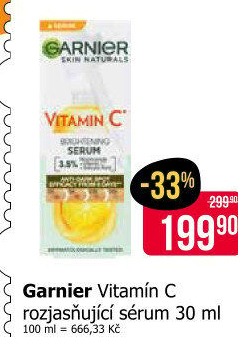 Pleťové rozjasňující sérum Vitamin C Garnier