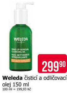 Pleťový olej čistící a odličovací Weleda