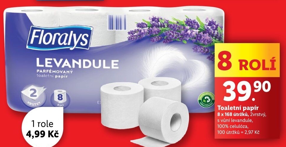 Toaletní papír 2vrstvý Floralys