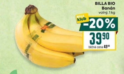 Banány Naše Bio Billa
