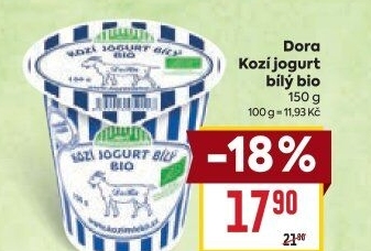 Bílý jogurt kozí Biofarma DoRa