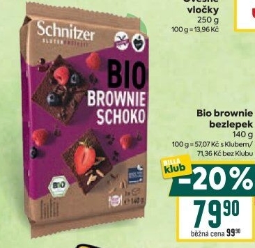 Brownie Bio bez lepku Schnitzer