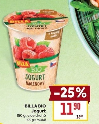 Jogurt ochucený Bio Billa