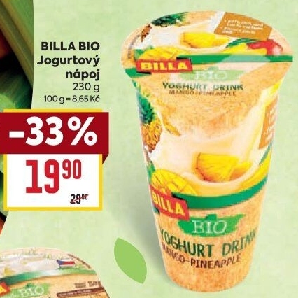 Jogurtový nápoj Bio Billa