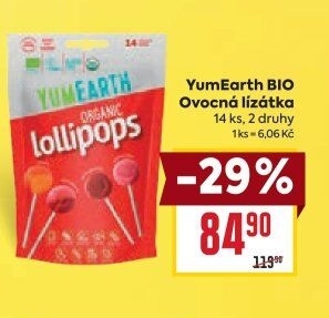 Lízátko bio YumEarth