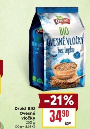 Ovesné vločky bio Druid