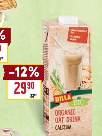 Ovesný nápoj bio Billa