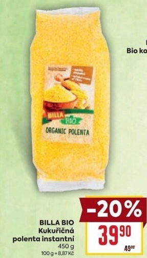 Polenta kukuřičná bio Billa