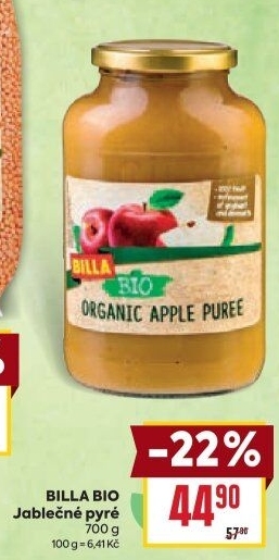 Pyré ovocné Naše Bio Billa