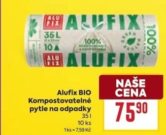 Pytle na odpadky kompostovatelné 35 l bio Alufix