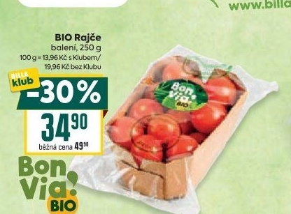 Rajčata Bio Billa Bonvia