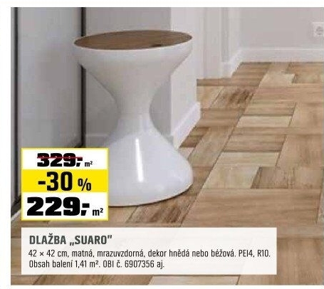 DlažbaSuarohnědá mat 1,41m2