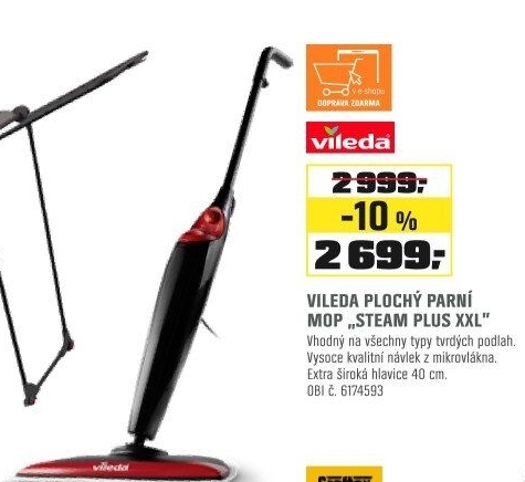 Mop plochýparníSteam Plus XXL