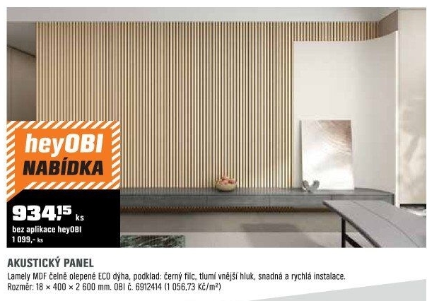 Panel akustický Dub bělený - OBI akcniletaky.com