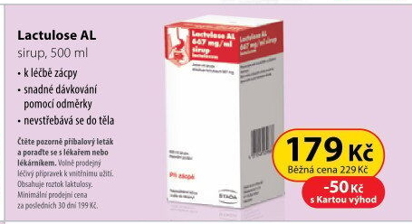Sirup proti zácpě Lactulose Al
