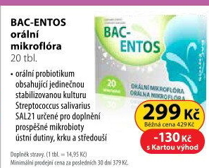 Tablety orální probiotika Bac-Entos