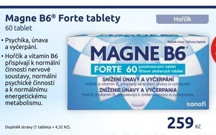 Doplněk stravy tablety Magne B6 Forte Sanofi
