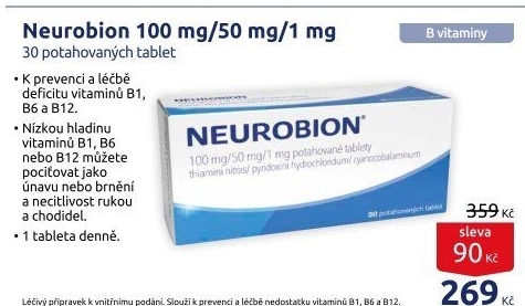 Doplněk stravy tablety Neurobion