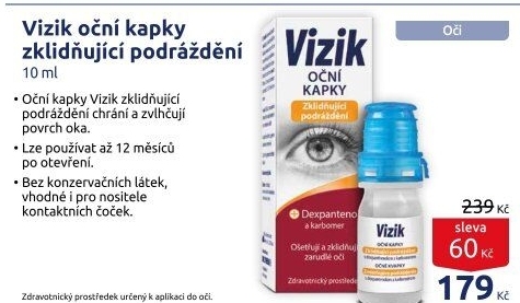 Kapky oční Vizik